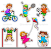 Kids Playing Video Games Clipart Image