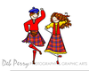 Scottish Dancing Clipart Image