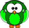 Green Owl Cartoon Clip Art