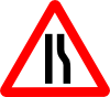 Road Narrows Sign Clip Art
