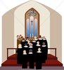 Black And White Choir Clipart Image