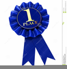 Blue Ribbon First Place Clipart Image