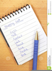 Shopping List Clipart Image