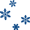 Blue Snow Flakes Clip Art