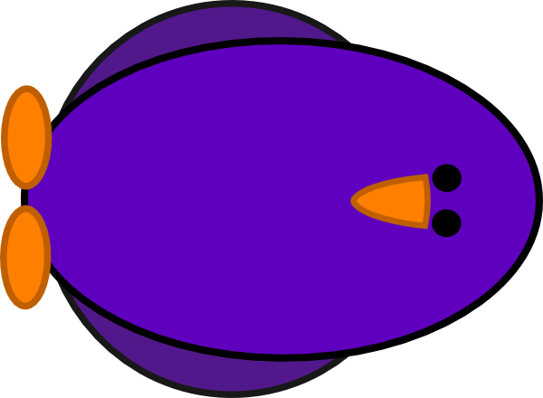 Purple Penguin Clip Art At Clker Vector Clip Art Online Royalty