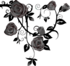Gray Roses No Background Clip Art