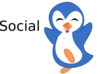 Social Penguin Blue Clip Art