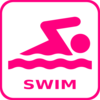 Pink Swim Icon Clip Art