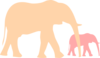 Mother And Baby Elephant Clip Art