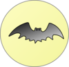 Bat With Moon Clip Art