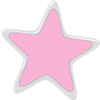 Silver Pink Star Clip Art