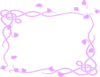 Leafy Frame Purple  Clip Art