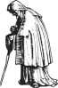 Robed Old Woman Clip Art