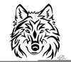Wolf Clipart Black White Image