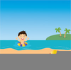 Clipart Of Kids At The Beach Image