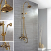 Ti Pvd Finish Wall Mount Contemporary Brass Shower Faucets Image