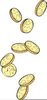 Falling Coins Clipart Image