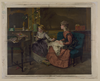 [two Girls, One Reading, One Sewing] Image