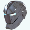 Silver Iron Man Mask Icon Image