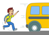 School Bus Animated Clipart Image