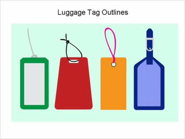 luggage tag clip art