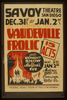  Vaudeville Frolic  15 Acts : Gala Midnight Show New Year S Eve. Image