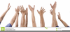 People With Hands Raised Clipart Image