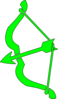 Green Bow N Arrow Clip Art