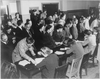 Residents Of Japanese Descent Registering For Evacuation At The Wartime Civil Control Administration Station, San Francisco, April, 1942 Image