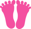 Pink Footprints Clip Art
