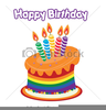 Colored Birthday Cake Clipart Image