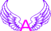 Eagle Wings With Letter A Clip Art