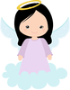Baby Girl Baptism Clipart Image