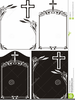 Cross Black And White Clipart Image