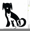 Silhouette Of Dog And Cat Clipart Image