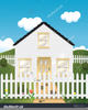 House Picket Fence Clipart Image