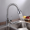 Chrome Finish Solid Brass Spring Pull Down Kitchen Faucet--faucetsuperdeal.com Image