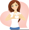Brown Haired Girl Clipart Image