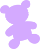 Lilac Teddy Clip Art