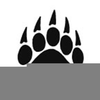 Paw Print With Claws Clipart Image