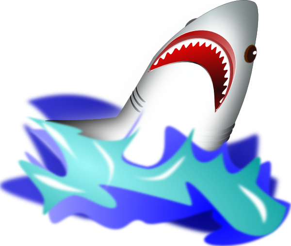 free cartoon shark clipart - photo #23