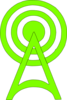 Green-radio-tower-icon Clip Art
