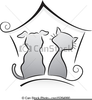 Free Black And White Dog And Cat Clipart Image