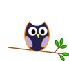 Dark Blue Owl Clip Art