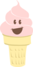 Smiling Ice Cream Cone Clip Art