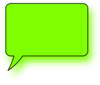Green Lefthand Speech Bubble Clip Art