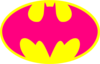 Hot Pink Batman Logo Clip Art