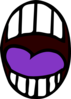 Mouth - Open - Purple Tounge Clip Art