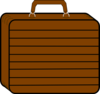 Chocolate Brown Suitcase Clip Art