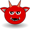 Red Devil Head Cartoon Clip Art